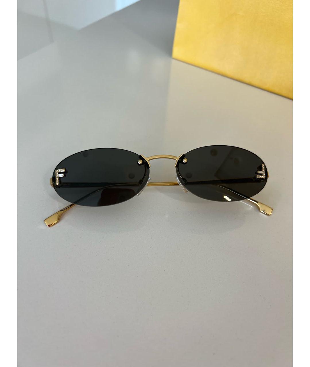 FENDI Серые металлические солнцезащитные очки, фото 2