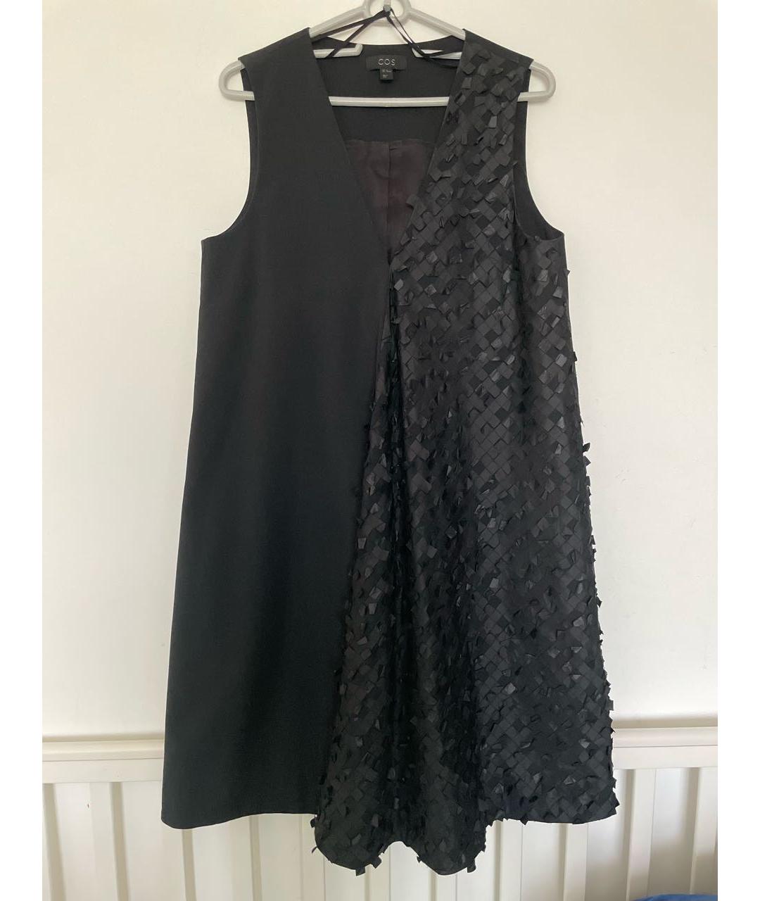 COS Черное полиэстеровое повседневное платье, фото 7
