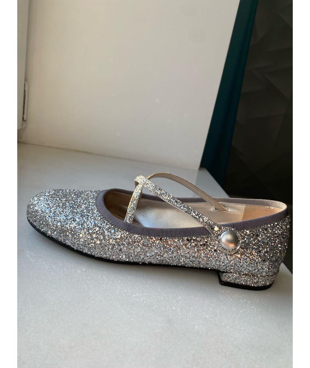 MIU MIU Серебряные балетки, фото 8