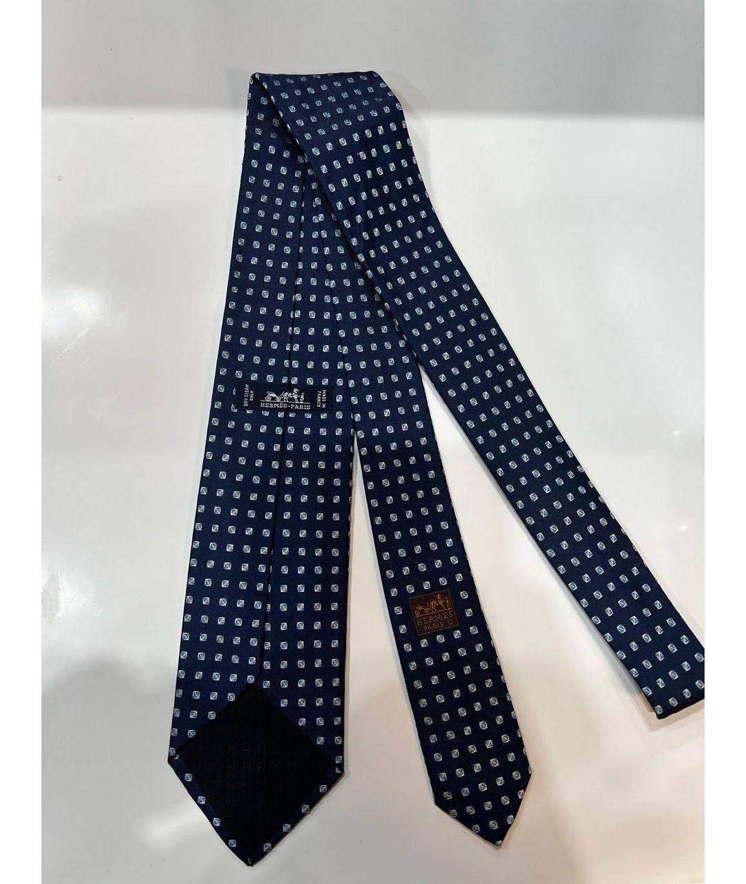 HERMES PRE-OWNED Синий шелковый галстук, фото 2