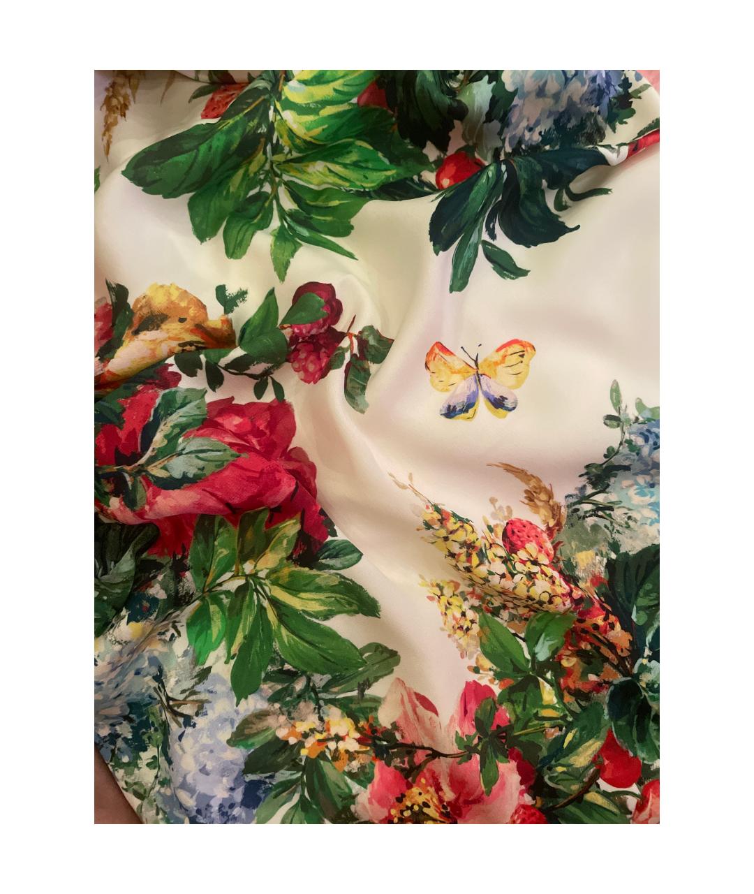 DOLCE&GABBANA Белое шелковое коктейльное платье, фото 4
