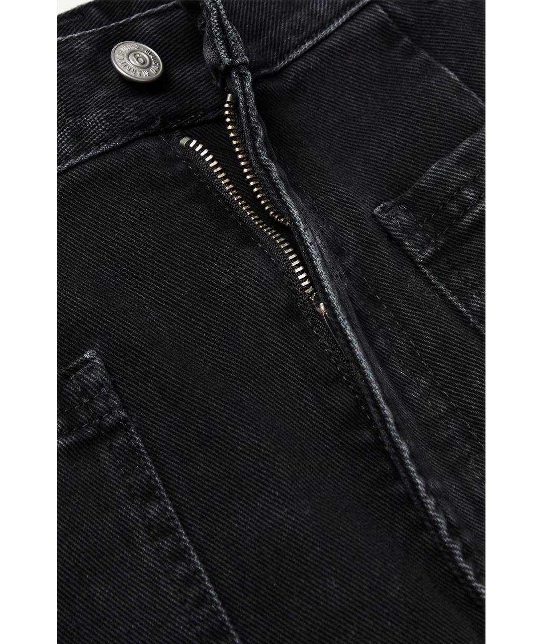 MM6 MAISON MARGIELA Черные хлопковые джинсы клеш, фото 8