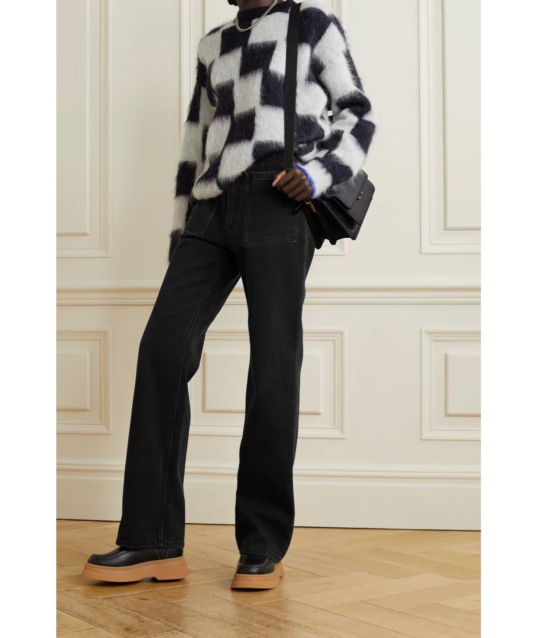 MM6 MAISON MARGIELA Черные хлопковые джинсы клеш, фото 6