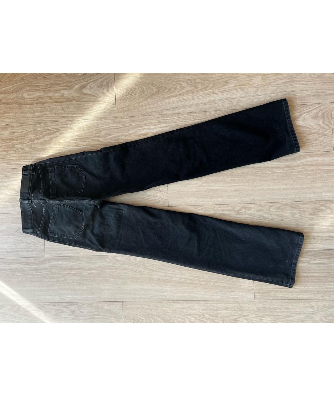 MM6 MAISON MARGIELA Черные хлопковые джинсы клеш, фото 2