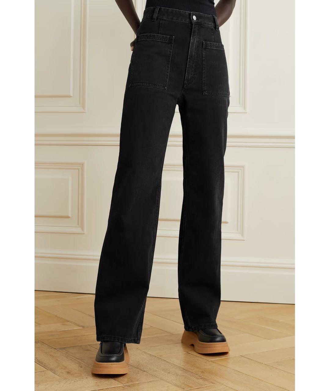 MM6 MAISON MARGIELA Черные хлопковые джинсы клеш, фото 7