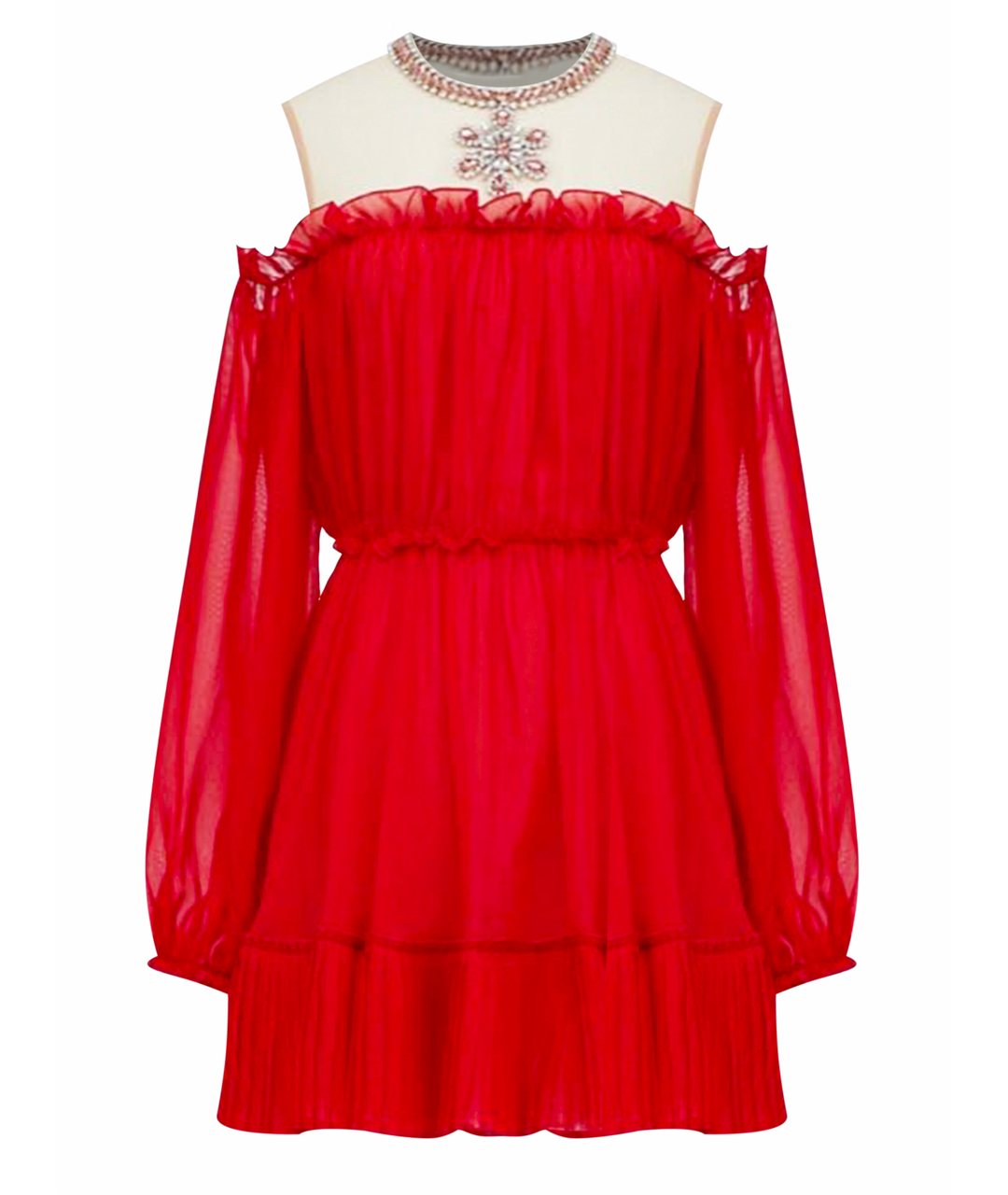 GIAMBATTISTA VALLI Красное полиэстеровое платье, фото 1