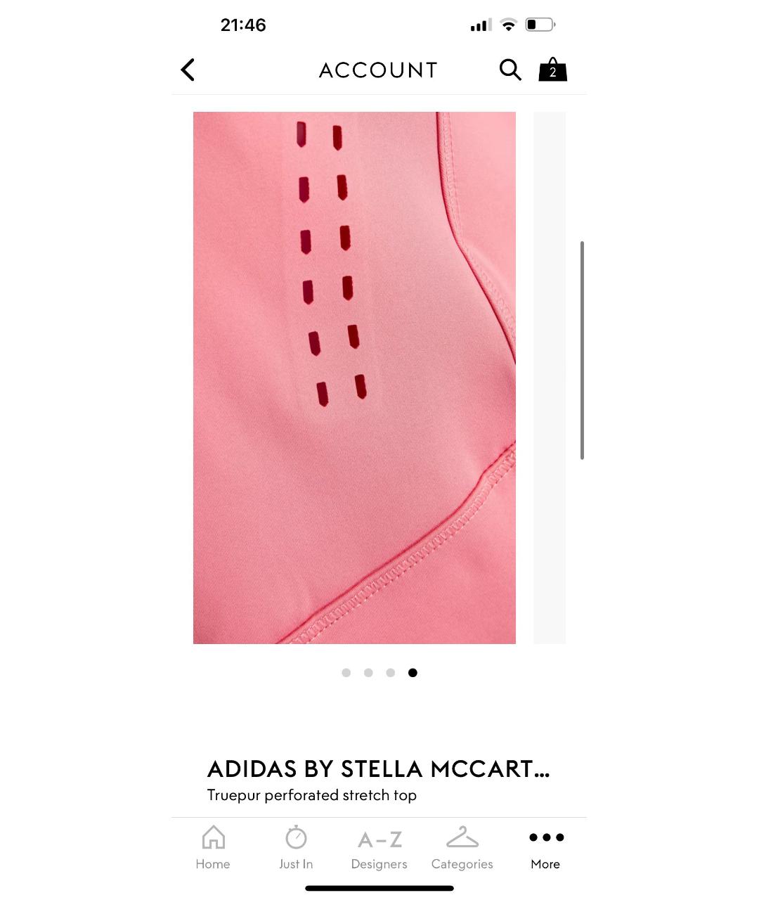 ADIDAS BY STELLA MCCARTNEY Розовая полиамидовая футболка, фото 3