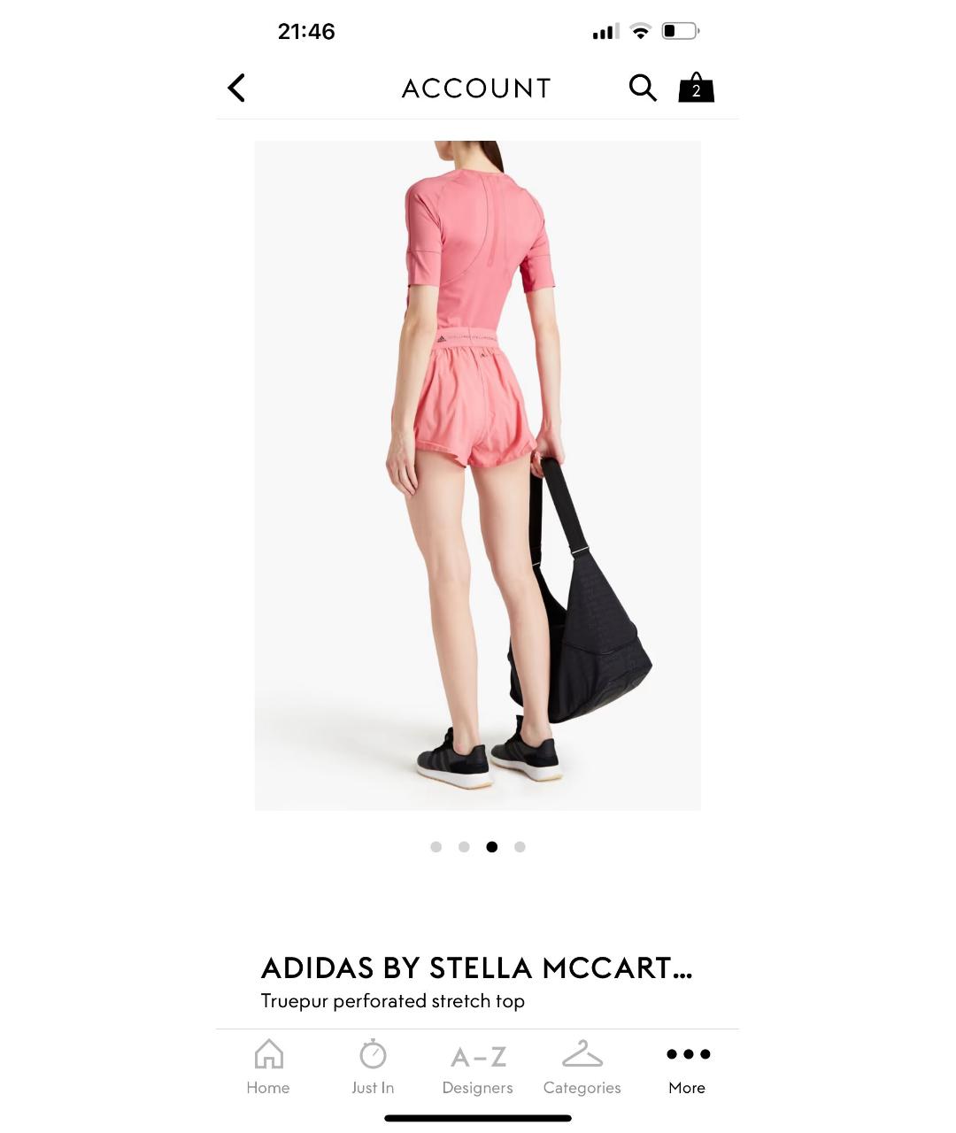 ADIDAS BY STELLA MCCARTNEY Розовая полиамидовая футболка, фото 2