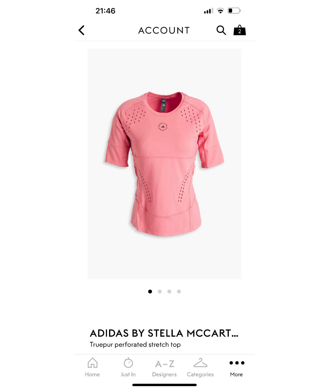 ADIDAS BY STELLA MCCARTNEY Розовая полиамидовая футболка, фото 5