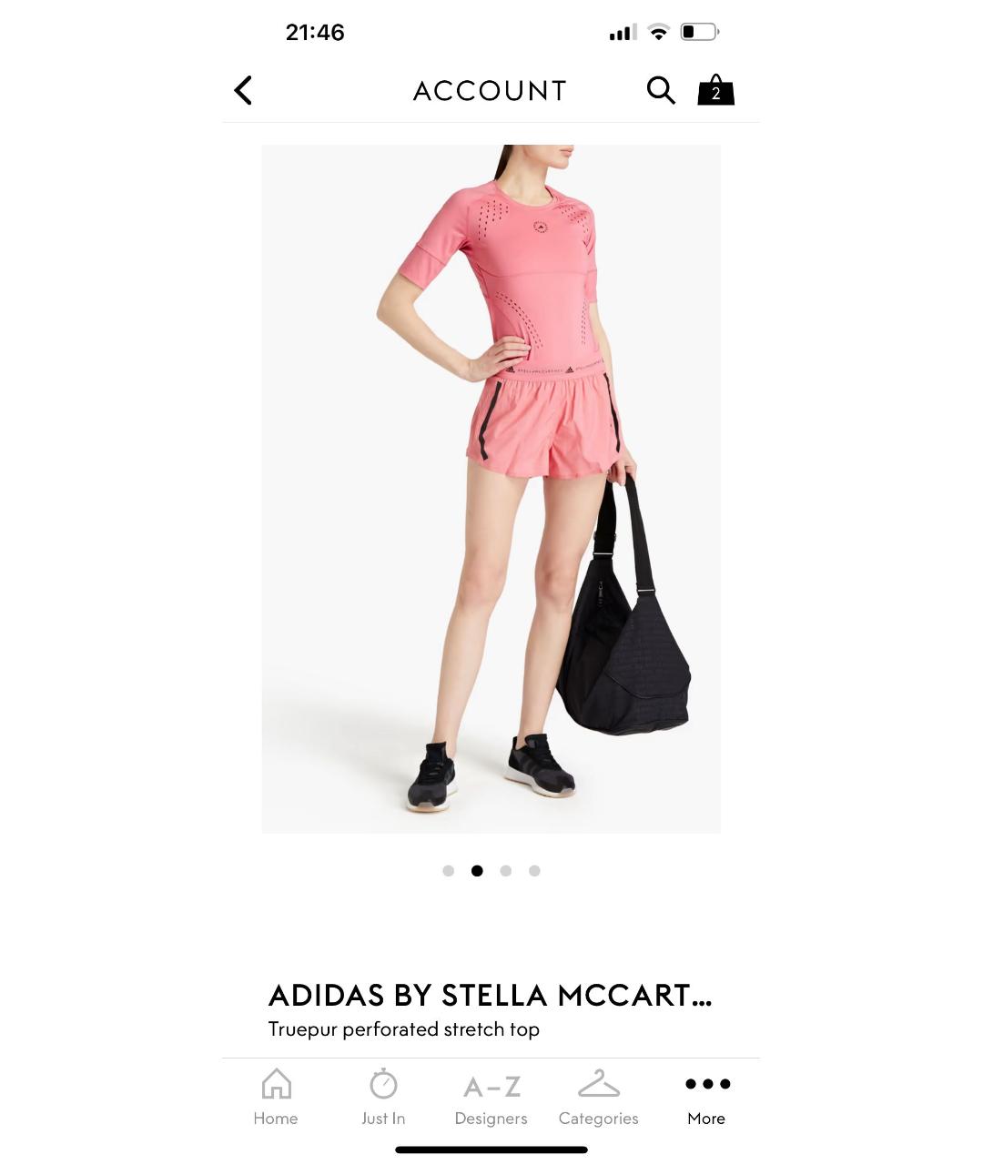 ADIDAS BY STELLA MCCARTNEY Розовая полиамидовая футболка, фото 4