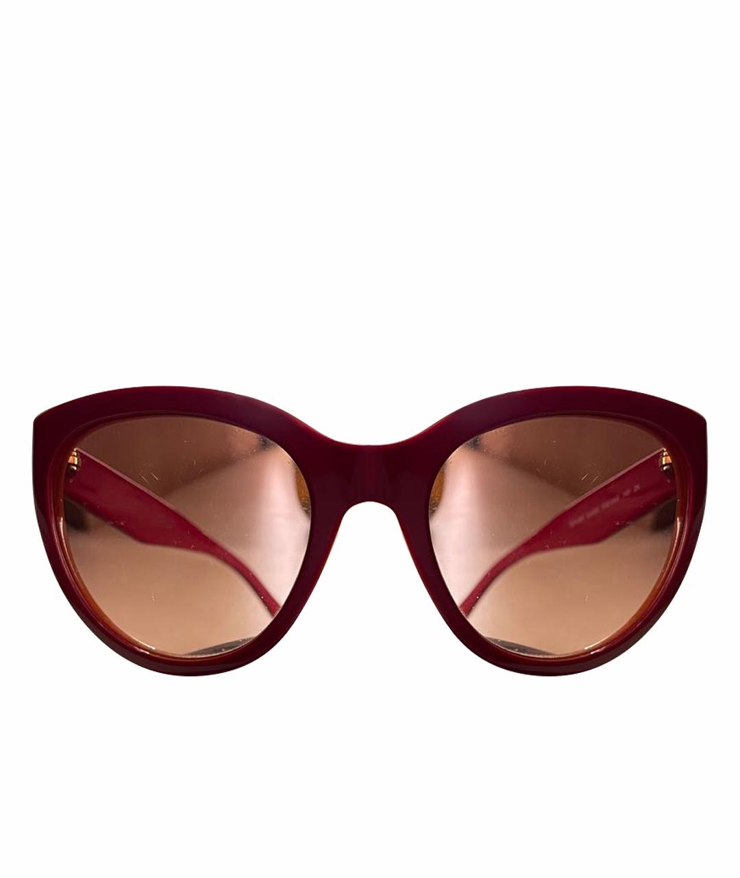 PRADA Красные пластиковые солнцезащитные очки, фото 1