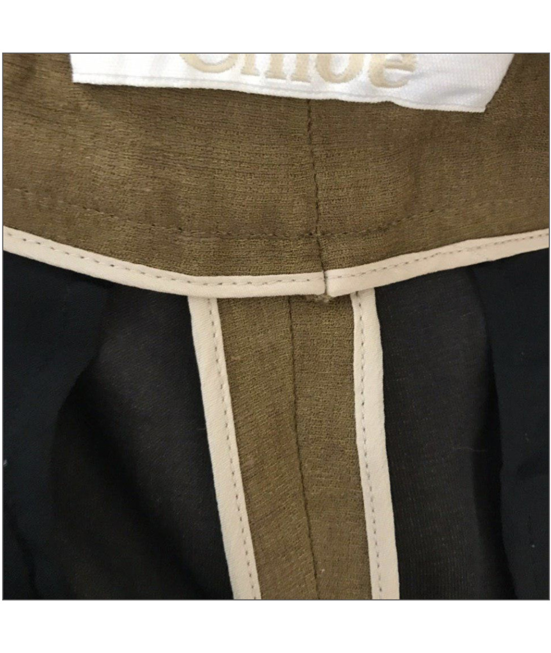 CHLOE Горчичные вискозные прямые брюки, фото 5