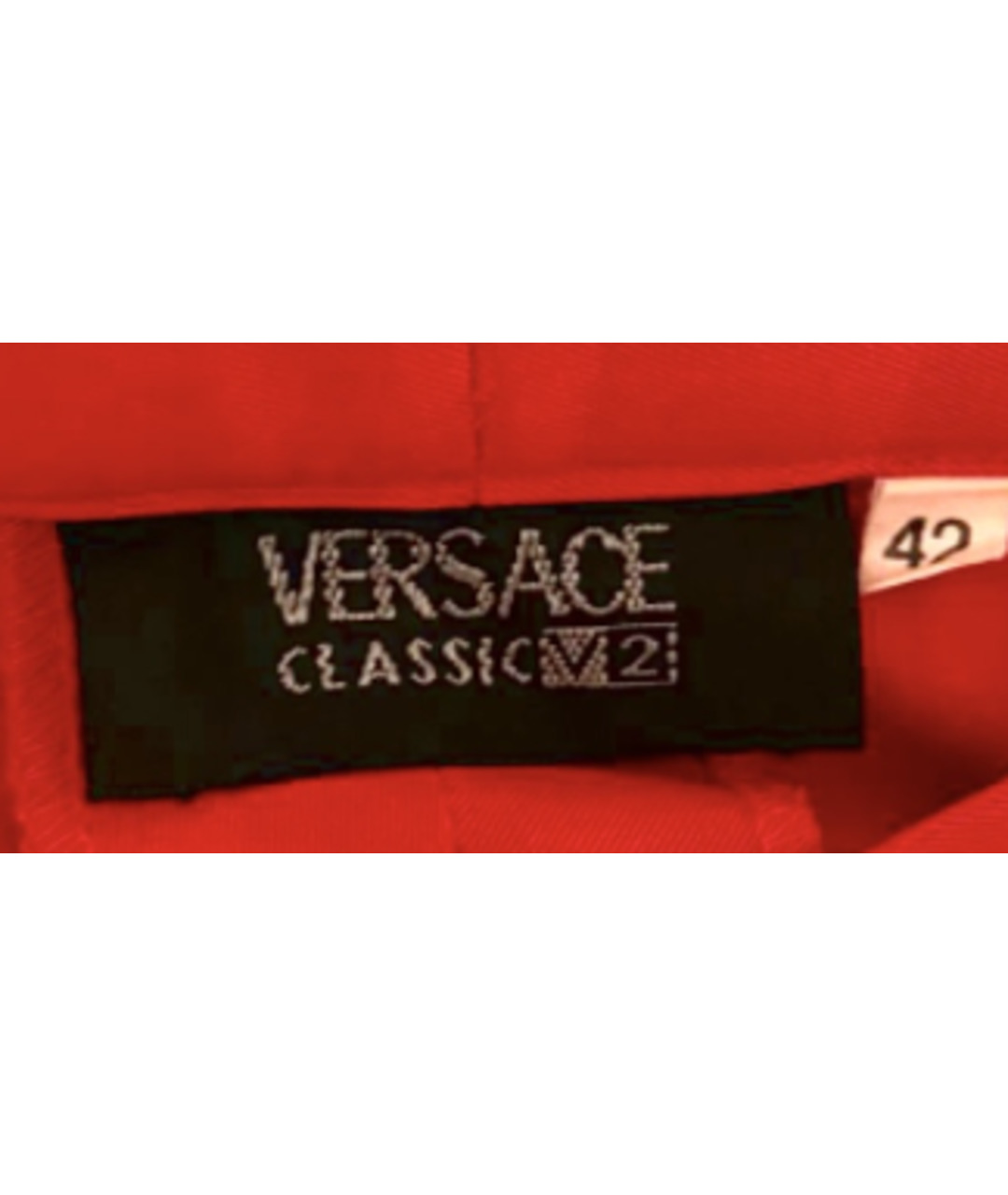 VERSACE Красные брюки широкие, фото 3