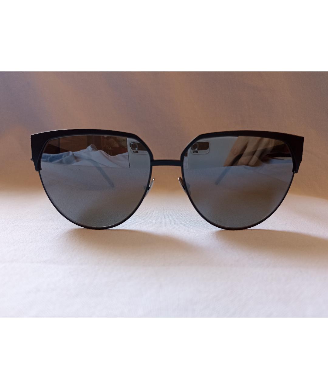 SAINT LAURENT Черные металлические солнцезащитные очки, фото 9