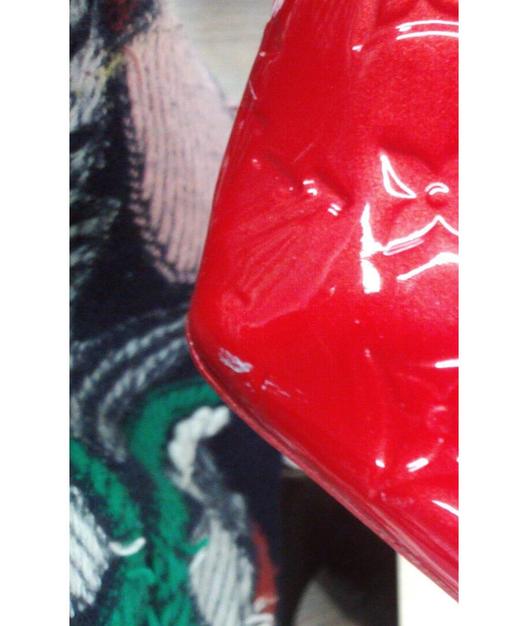 LOUIS VUITTON PRE-OWNED Красная сумка тоут из лакированной кожи, фото 6
