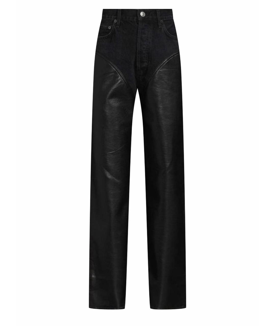 AGOLDE Черные хлопко-леновые прямые джинсы, фото 1