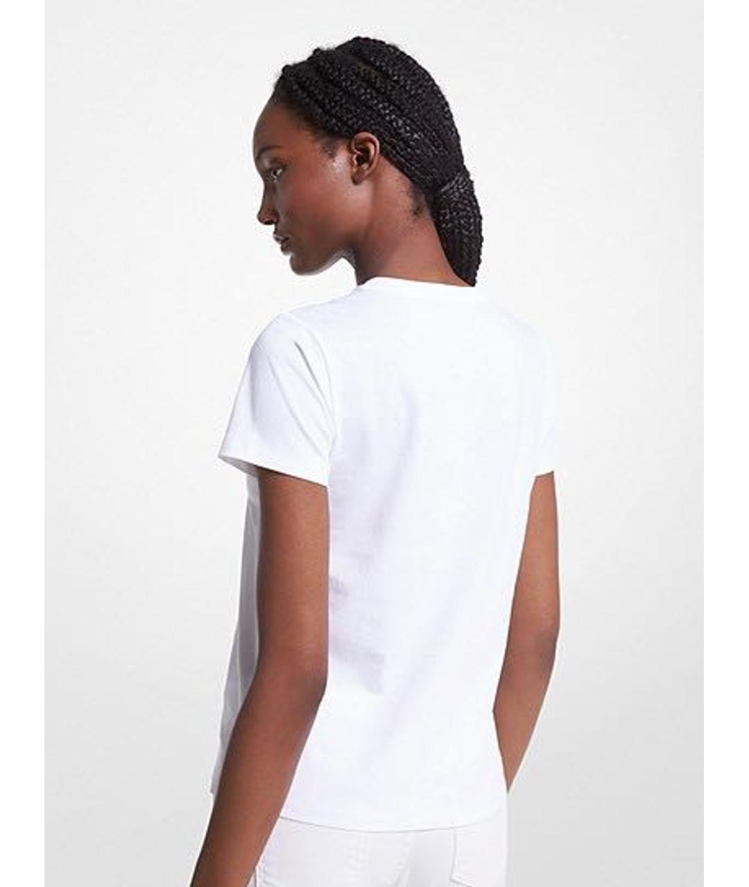 MICHAEL MICHAEL KORS Белая хлопковая футболка, фото 5