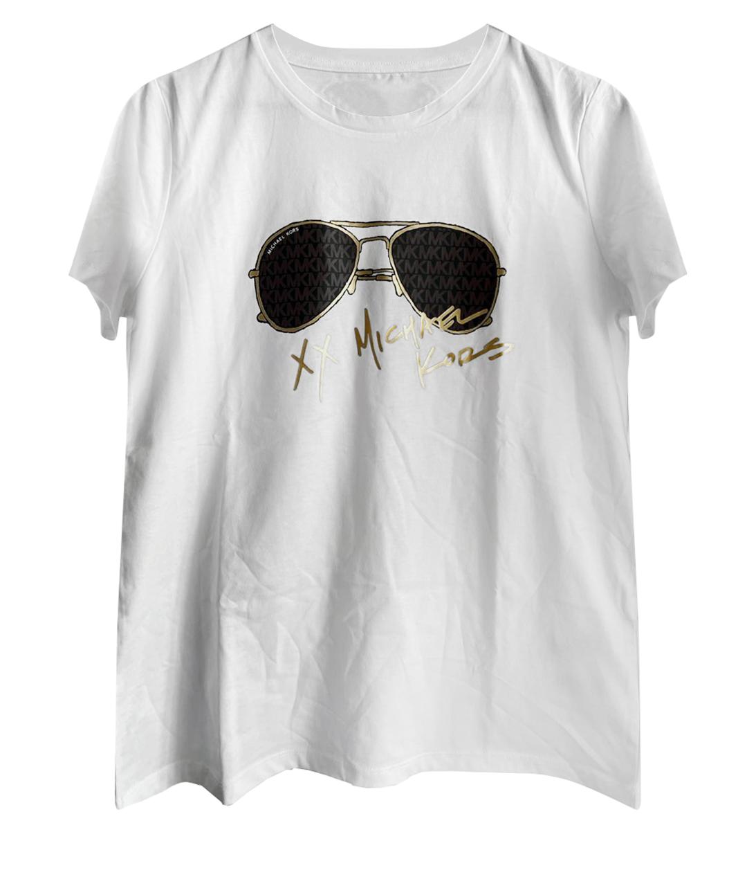 MICHAEL MICHAEL KORS Белая хлопковая футболка, фото 1