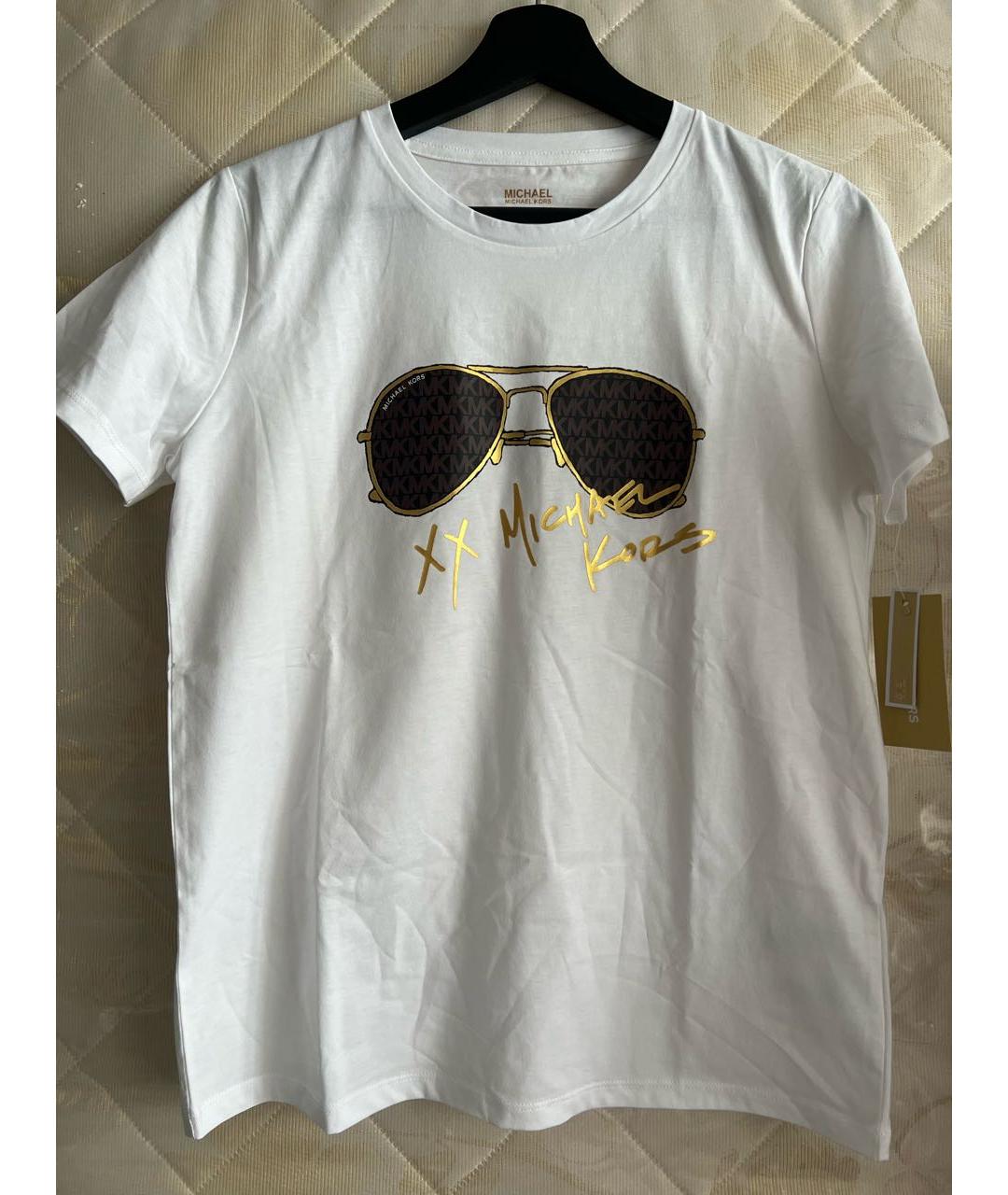 MICHAEL MICHAEL KORS Белая хлопковая футболка, фото 6