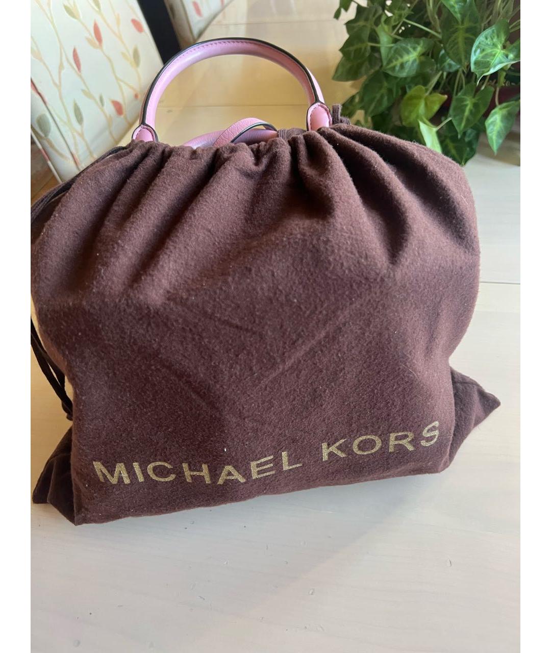 MICHAEL KORS COLLECTION Розовая кожаная сумка через плечо, фото 7