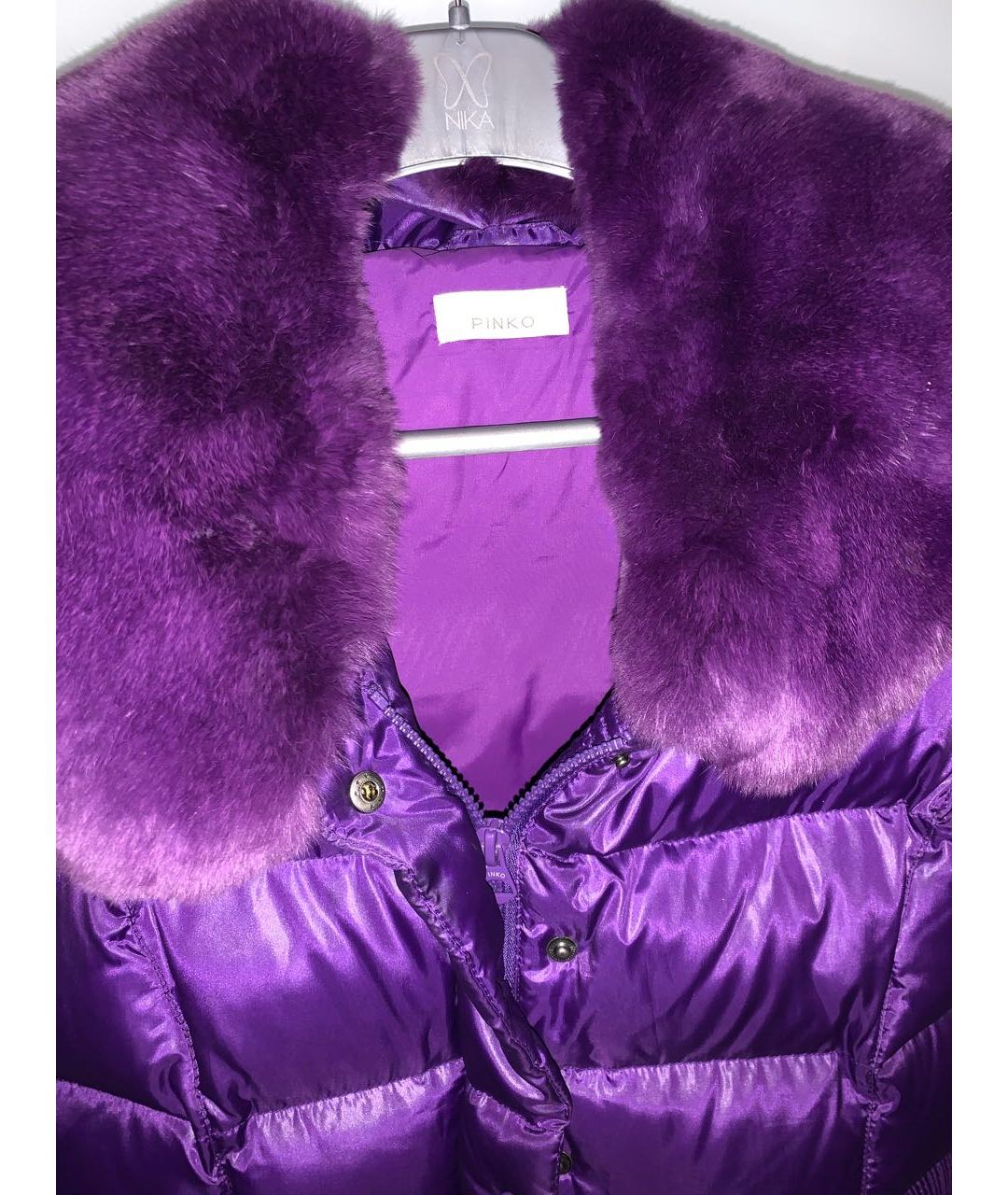 PINKO Фиолетовый полиамидовый жилет, фото 4