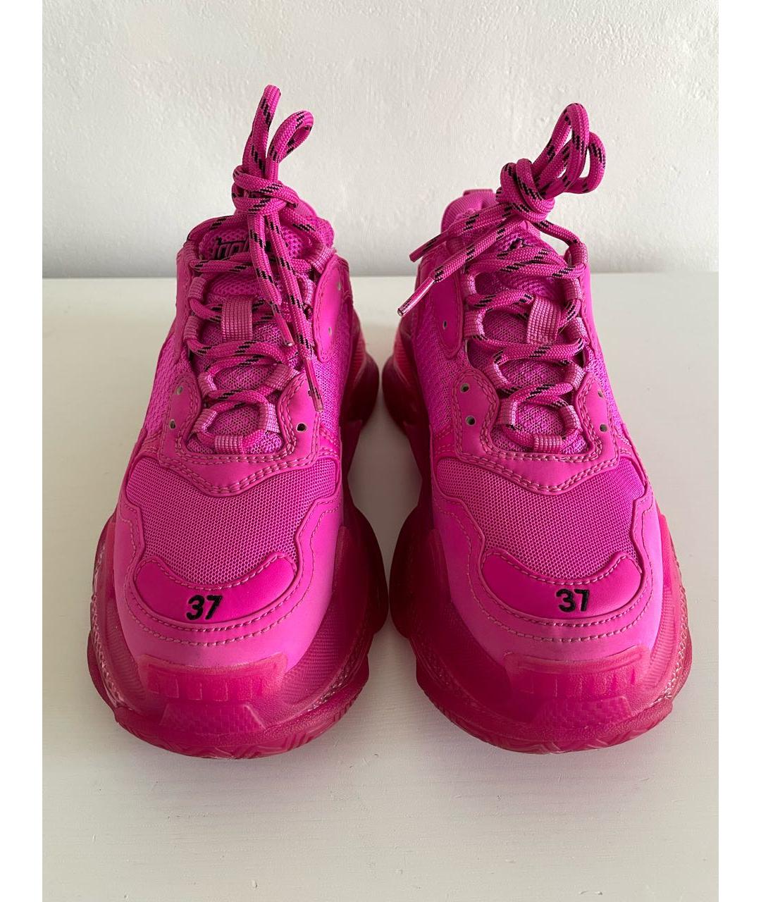 BALENCIAGA Фуксия кроссовки, фото 2