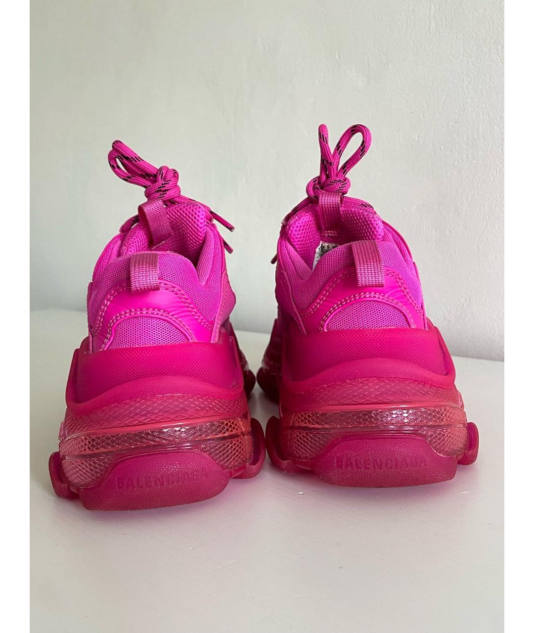 BALENCIAGA Фуксия кроссовки, фото 4