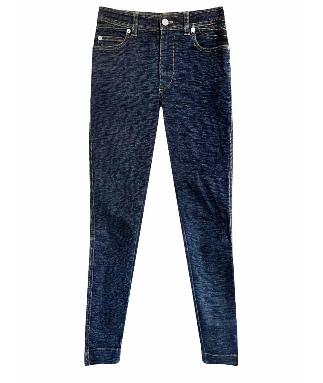 LOUIS VUITTON PRE-OWNED Синие хлопко-эластановые джинсы слим, фото 1