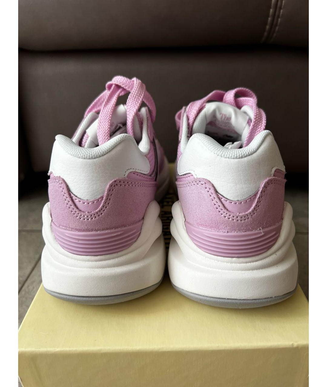 NEW BALANCE Розовые замшевые кроссовки, фото 4