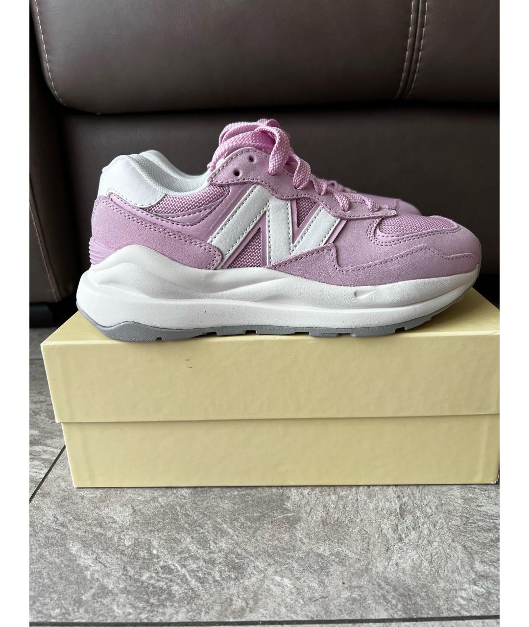 NEW BALANCE Розовые замшевые кроссовки, фото 8