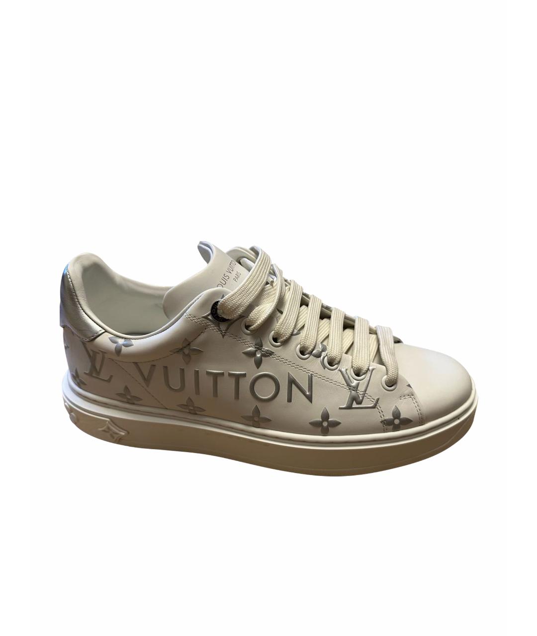 LOUIS VUITTON Белые кожаные кеды, фото 1