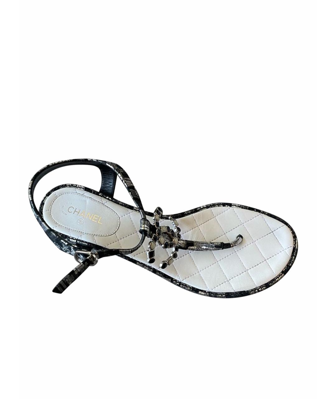 CHANEL PRE-OWNED Мульти сандалии из лакированной кожи, фото 1