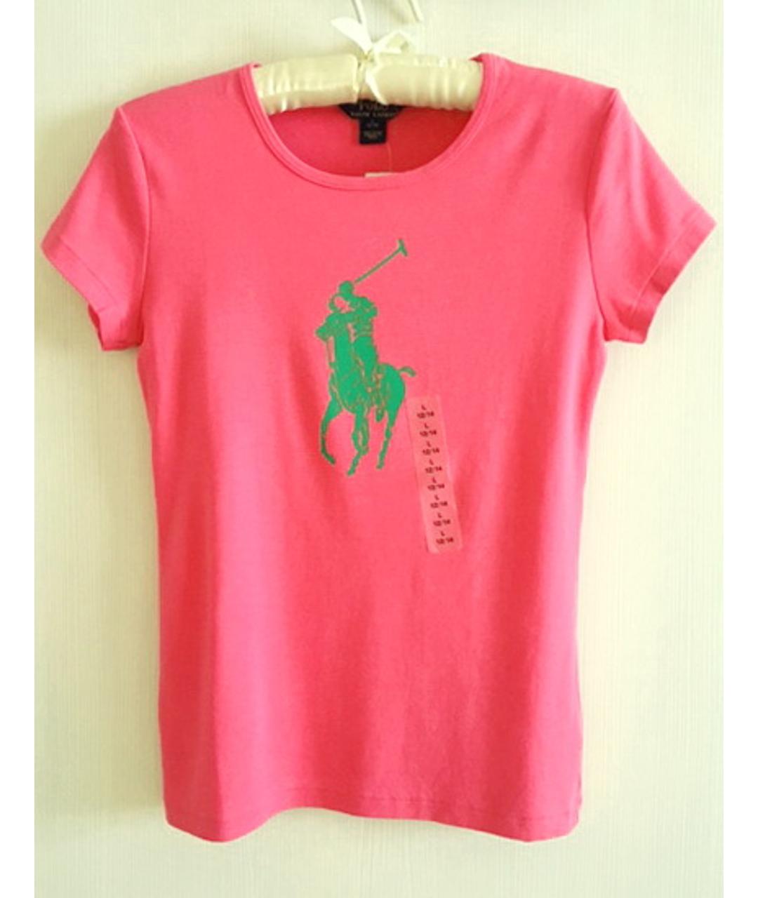 RALPH LAUREN KIDS Розовый хлопковый детская футболка / топ, фото 4