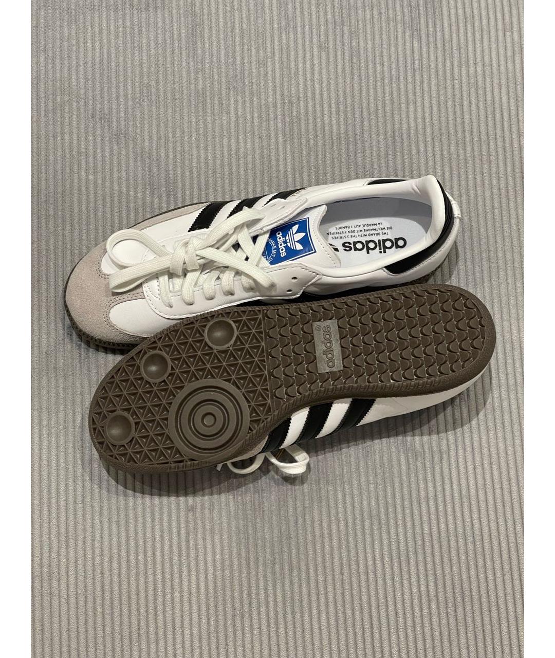 ADIDAS Белые кожаные кеды, фото 5