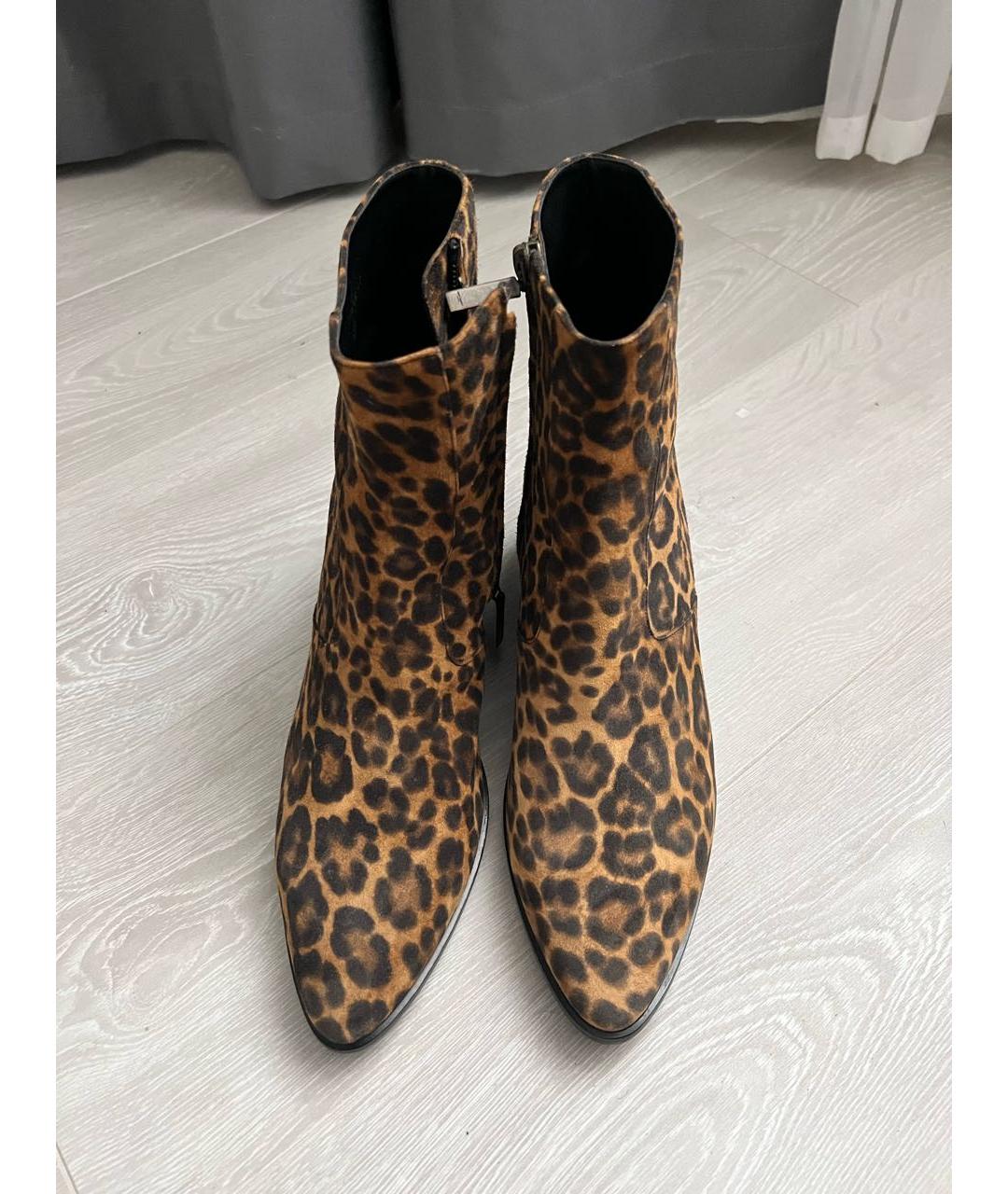 SAINT LAURENT Кожаные полусапоги, фото 2