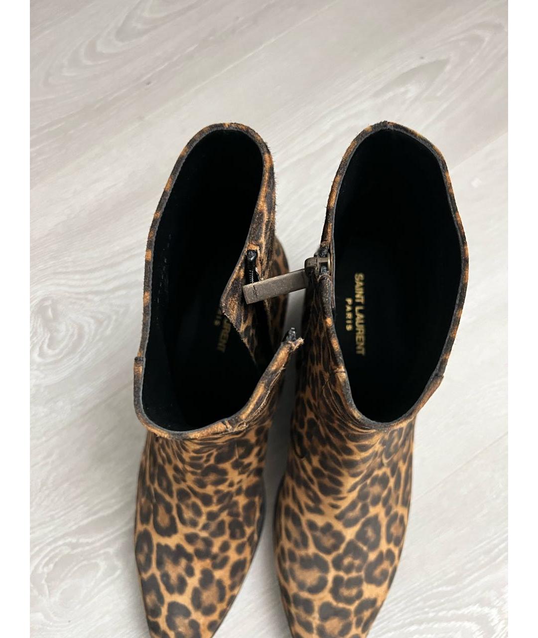 SAINT LAURENT Кожаные полусапоги, фото 3