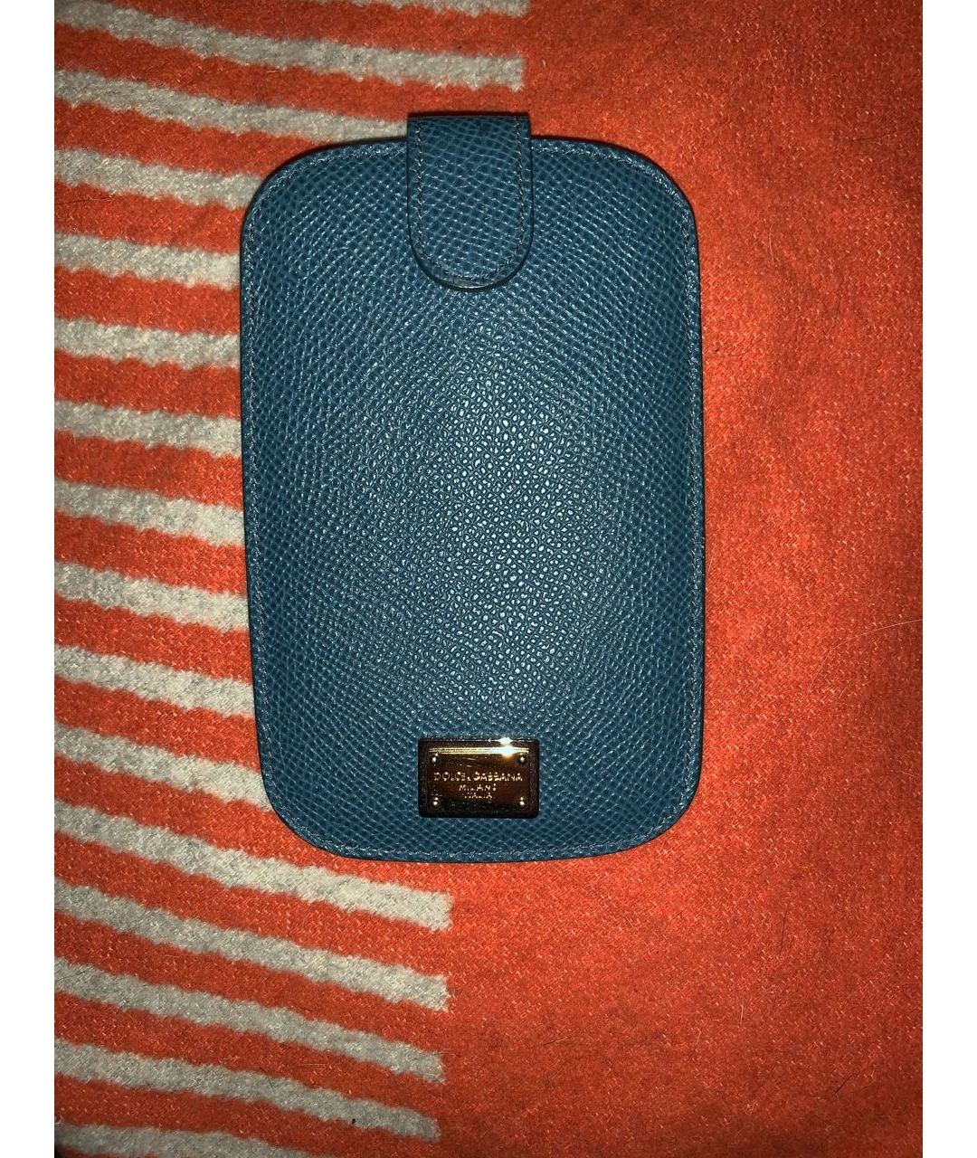 DOLCE&GABBANA Синий кожаный кошелек, фото 8