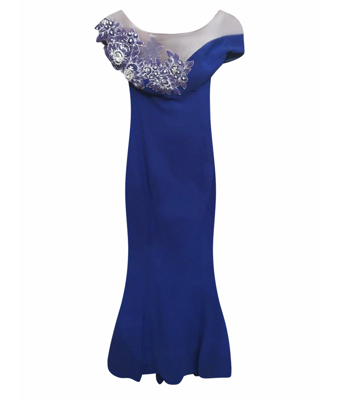 TARIK EDIZ Синее вискозное вечернее платье, фото 1