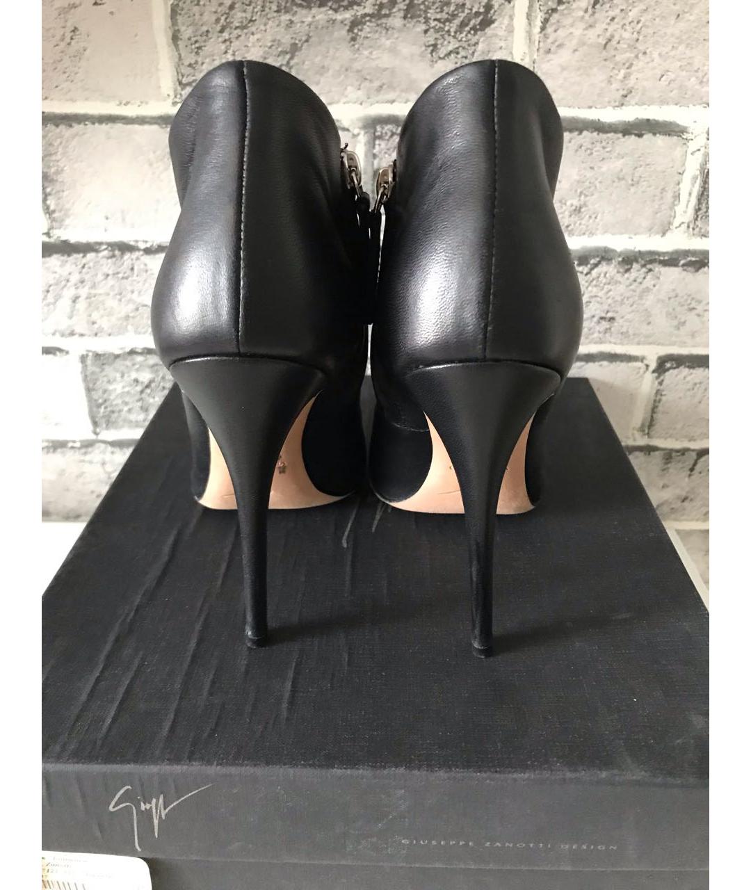 GIUSEPPE ZANOTTI DESIGN Черные кожаные ботильоны, фото 3