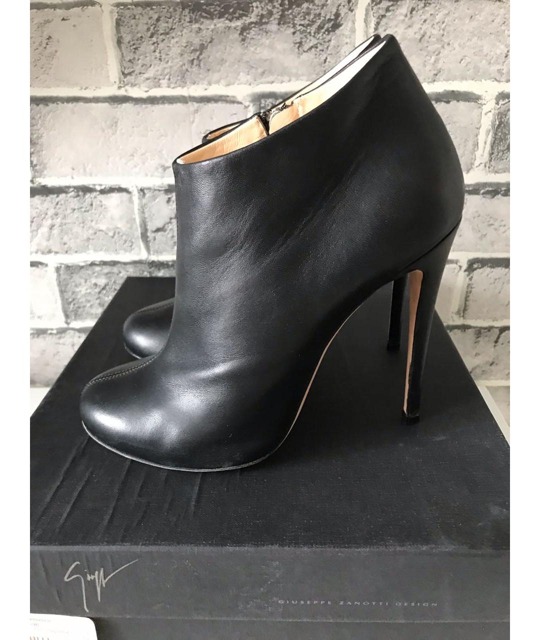 GIUSEPPE ZANOTTI DESIGN Черные кожаные ботильоны, фото 9