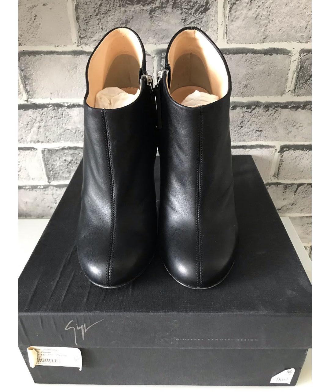 GIUSEPPE ZANOTTI DESIGN Черные кожаные ботильоны, фото 2