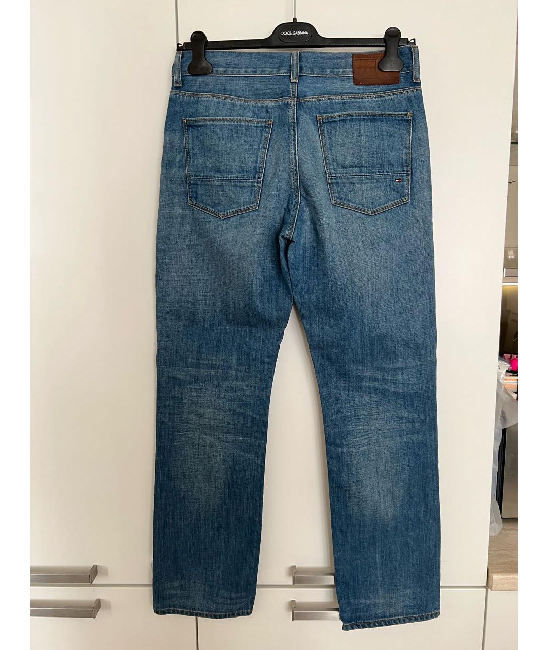 TOMMY HILFIGER Синие хлопковые прямые джинсы, фото 2