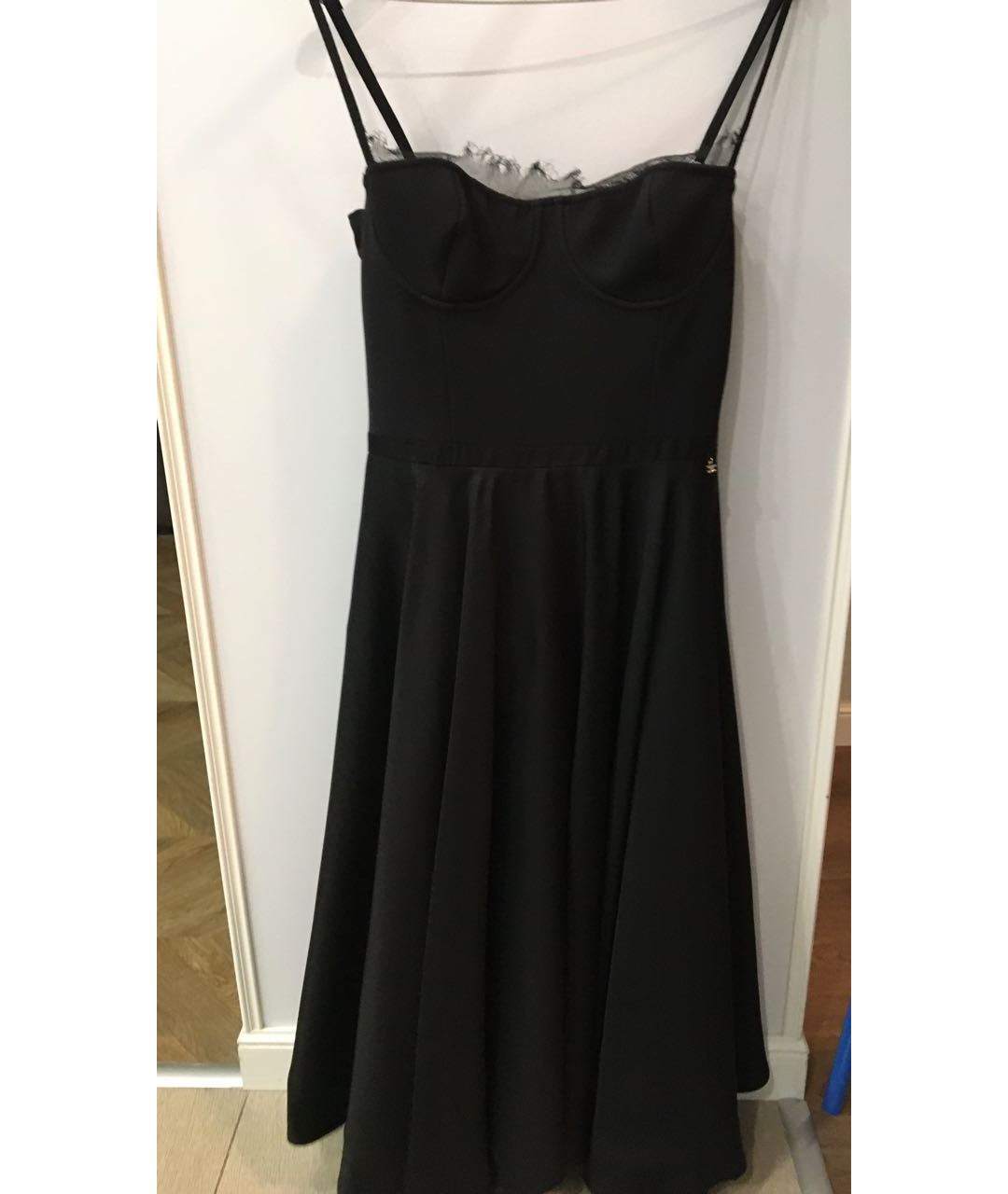 ELISABETTA FRANCHI Черное коктейльное платье, фото 5