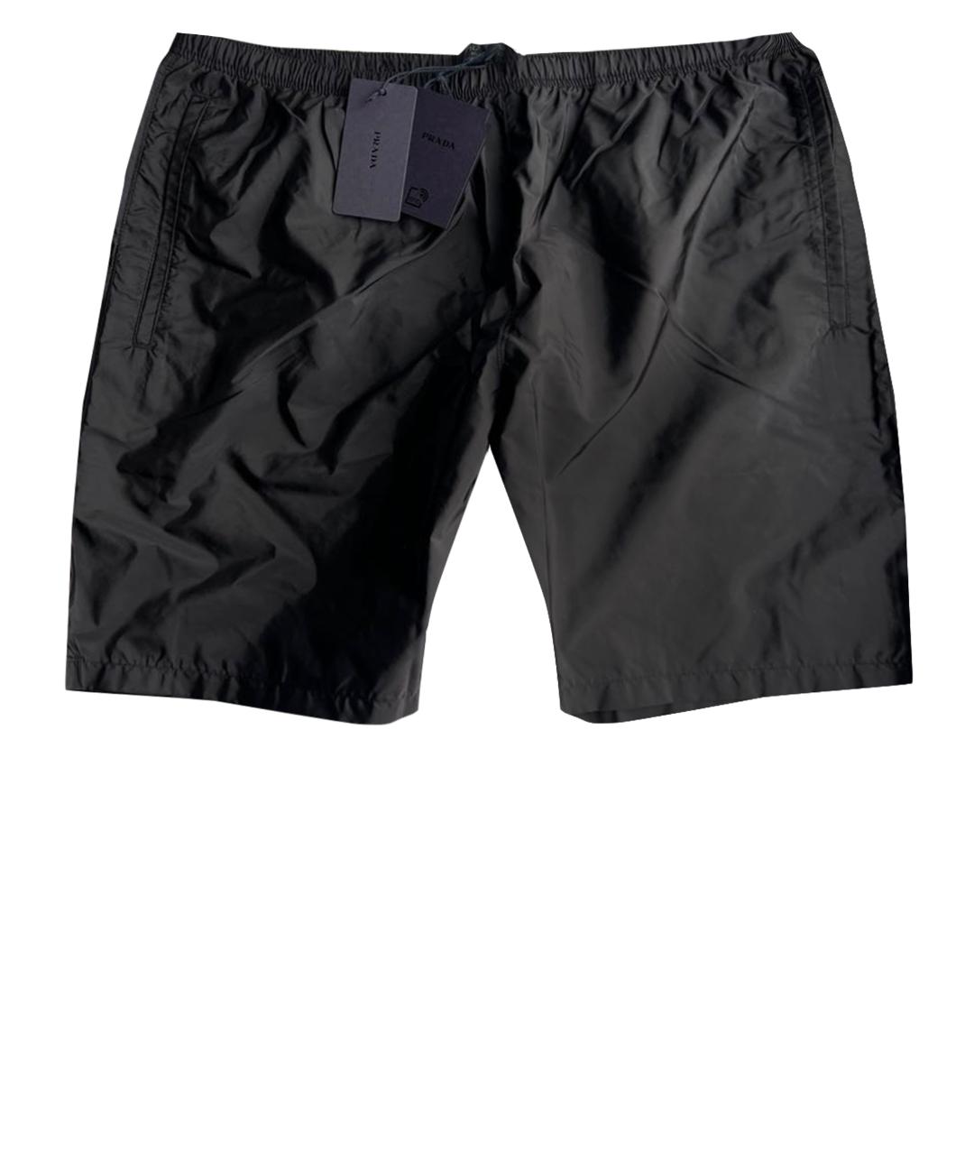 PRADA Черные полиамидовые шорты, фото 1