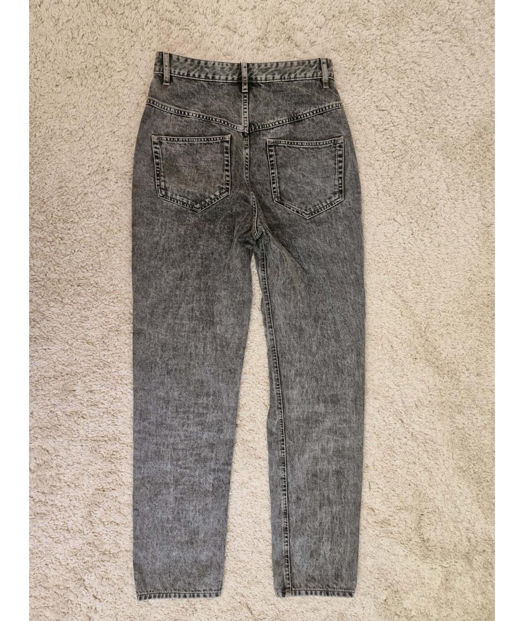 ISABEL MARANT ETOILE Серые хлопко-полиэстеровые прямые джинсы, фото 2