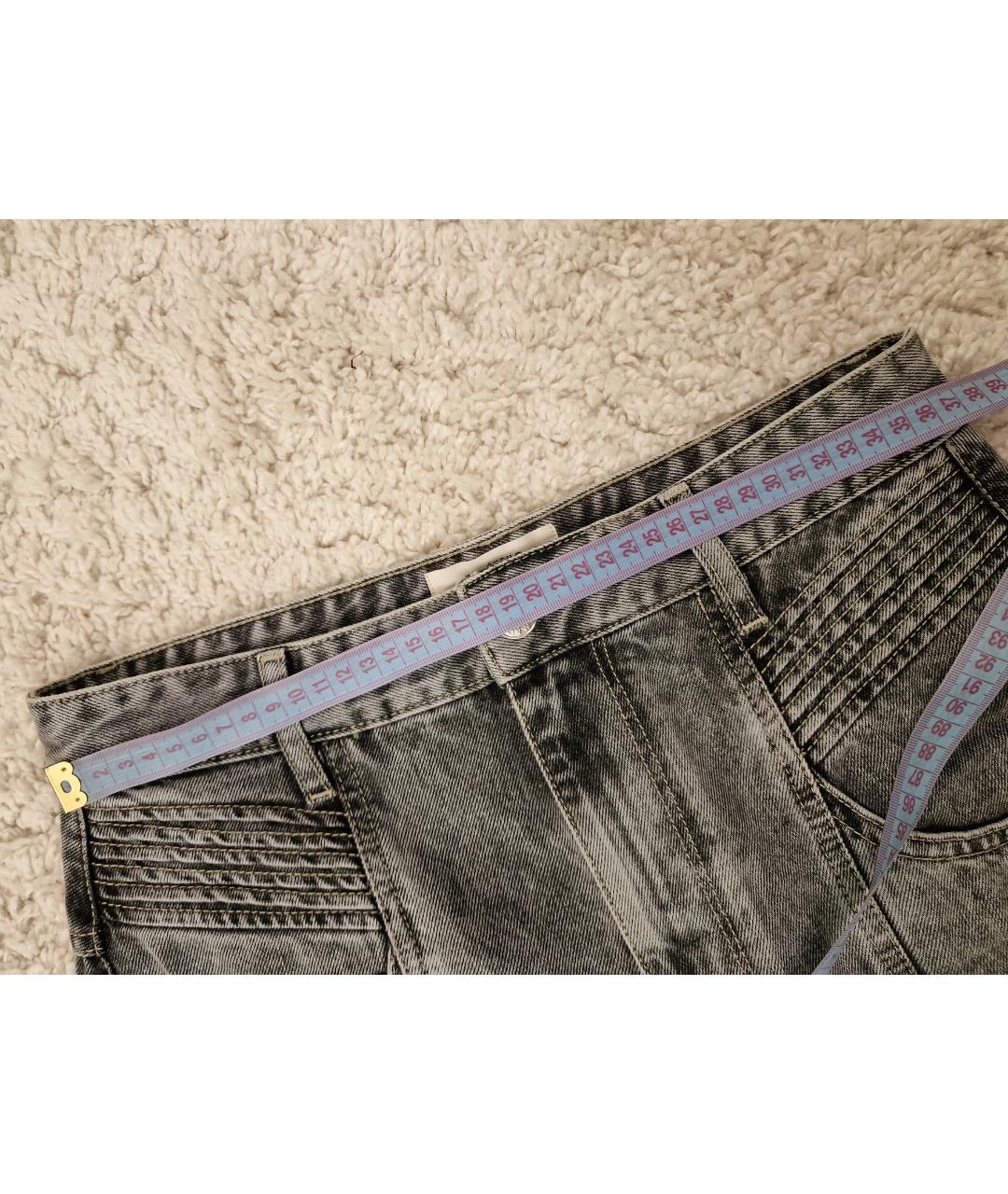 ISABEL MARANT ETOILE Серые хлопко-полиэстеровые прямые джинсы, фото 5
