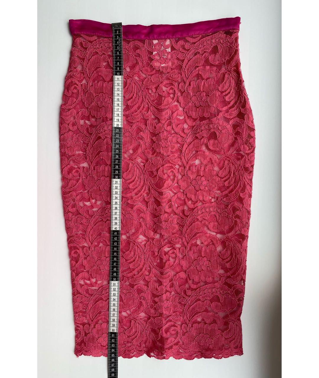 PIERRE BALMAIN Розовая полиамидовая юбка миди, фото 6