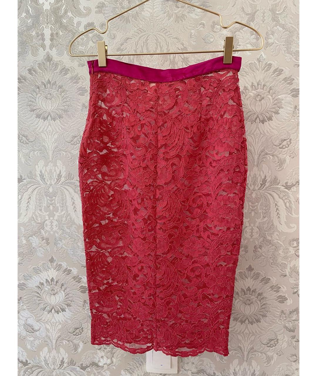 PIERRE BALMAIN Розовая полиамидовая юбка миди, фото 2