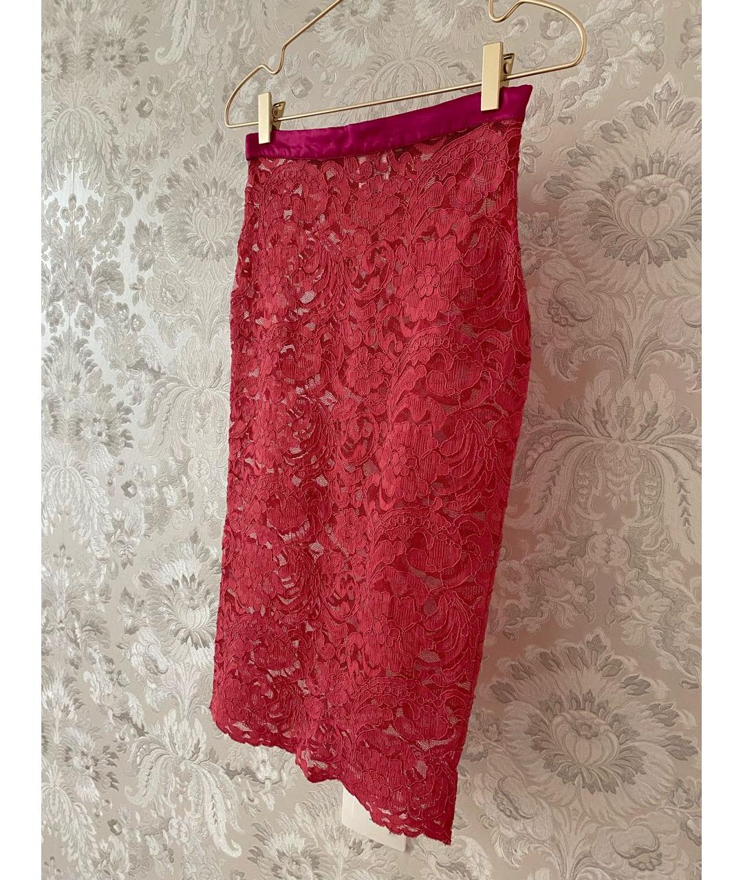 PIERRE BALMAIN Розовая полиамидовая юбка миди, фото 4