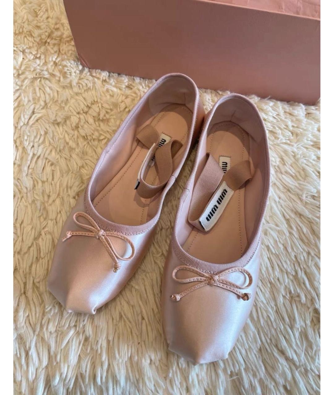 MIU MIU Розовые балетки, фото 3